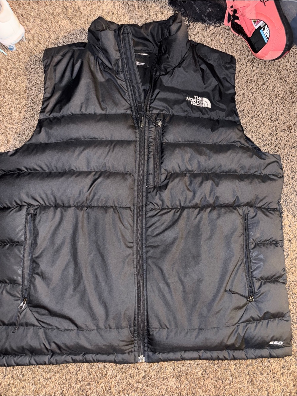 The North Face Black Quilted Vest with Logo